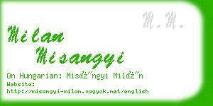 milan misangyi business card